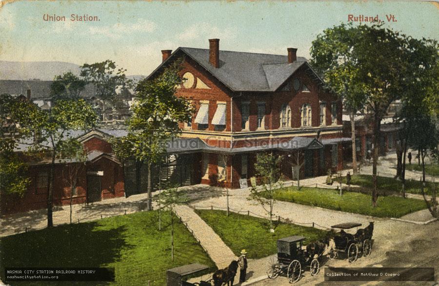 Postcard: Union Station, Rutland, Vermont